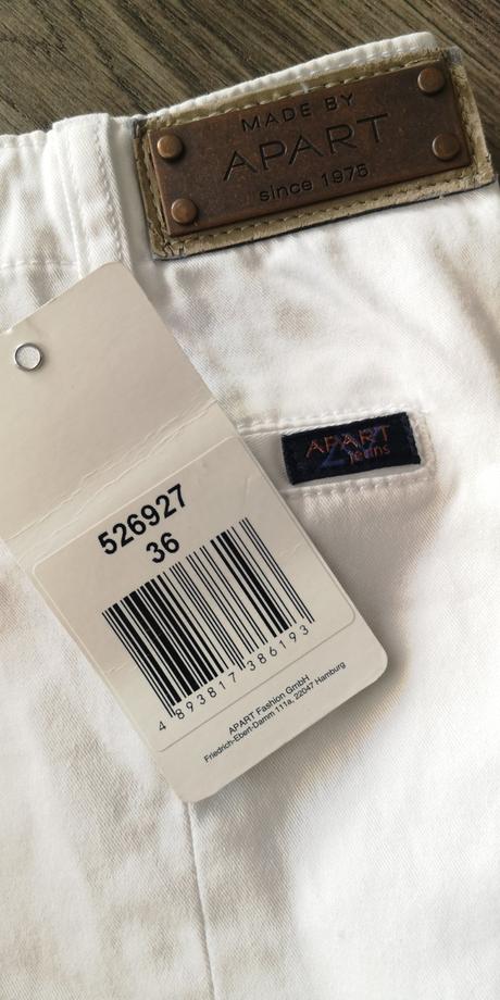 Krasne biele riflove nohavice, s