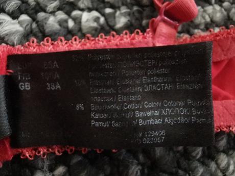 Dámska červená podprsenka push up, bonprix,80a
