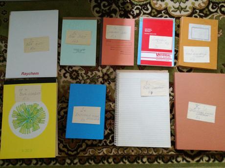 Retro zošity a bloky,