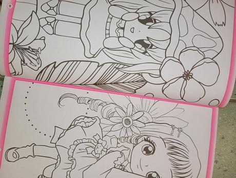 Manga kawaii color omaľovánka s nálepkami, 