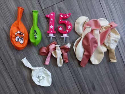 Sviečky+ balóniky na oslavu, 