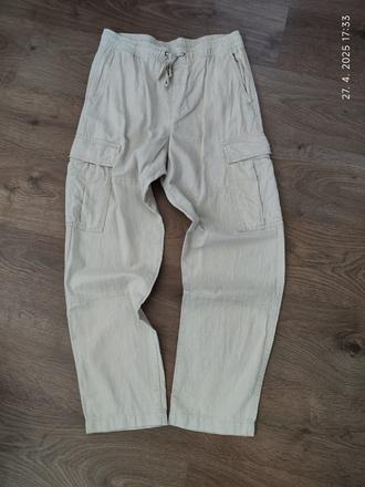 Ľanové nohavice, h&m,s