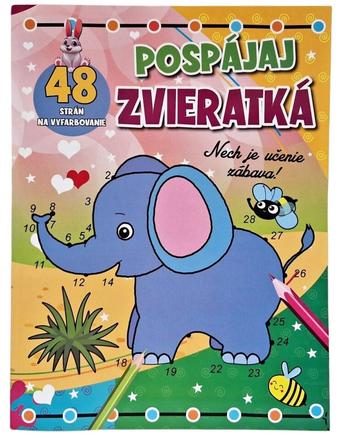 Pospájaj zvieratká a vyfarbi,