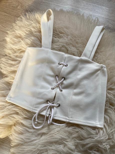 Crop top s viazaním, xs