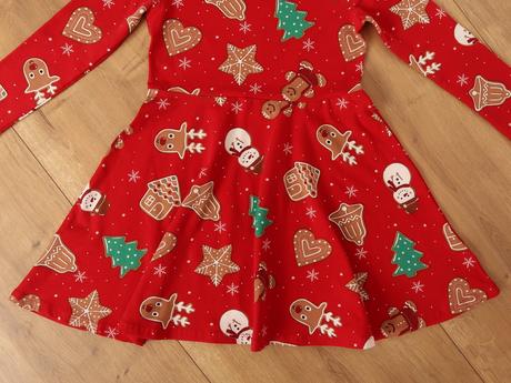 Vianočné šaty lindex 122/128 (6-8 r.) perníky, lindex,122