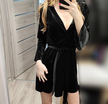 Semišové šaty s opaskom, zara,m