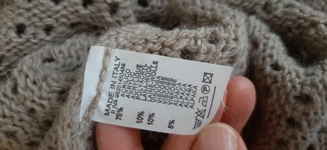 Hnedý pulóver/pončo, s