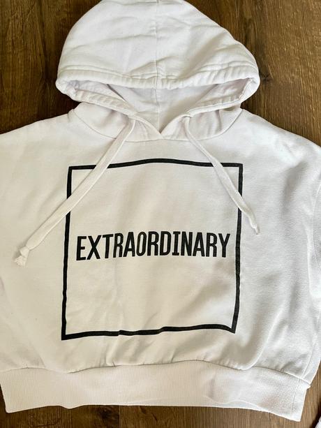 Biela crop mikina, gate,m