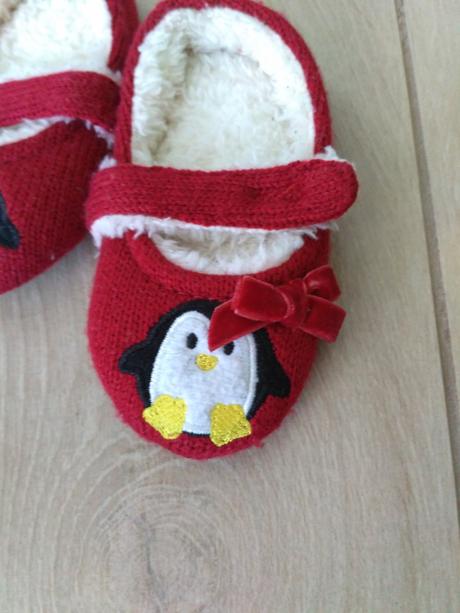 Zimné (vianočné) teplé papučky s tučniakom, f&f,20