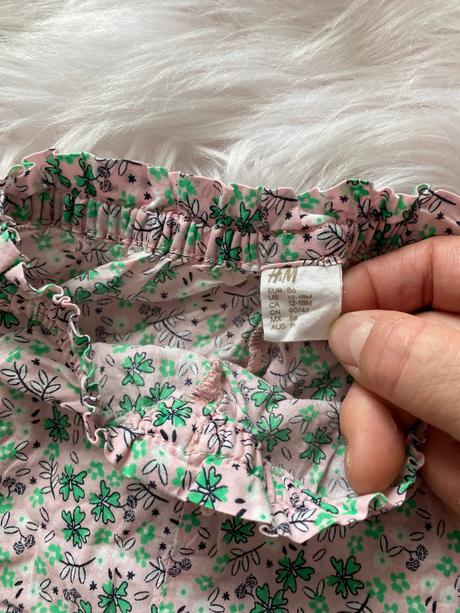 Kvetovane šortky, h&m,86