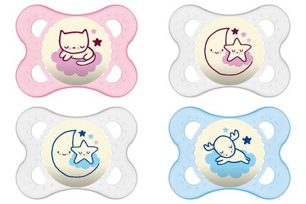 Mam silikónový cumlík night ortodontický 1ks, 2-6, mam