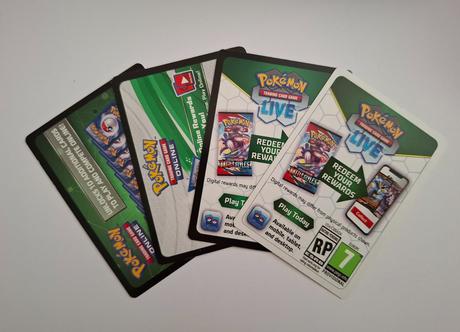 Pokémon karty s kódmi do online hry (1085 ks), 