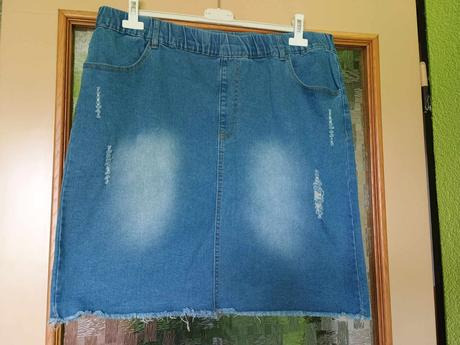 Riflová sukňa, 52 / 4xl