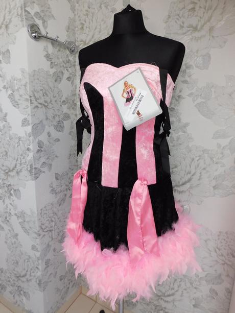 Pakne šaty/maska,čierno/ruzovej farby, 