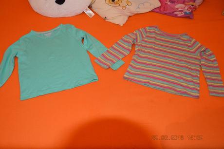 2 ks tričká s dlhym rukávom, lupilu,98