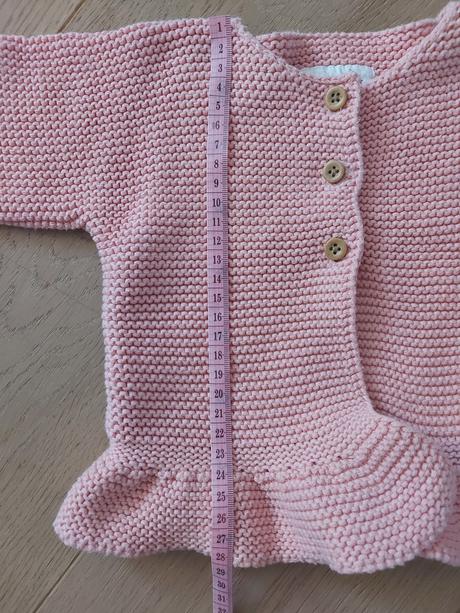 Hrubý pletený svetrík s volanom- top stav, f&f,68