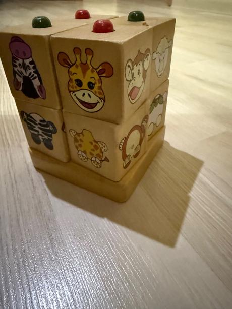 Drevene kocky skladačka, 