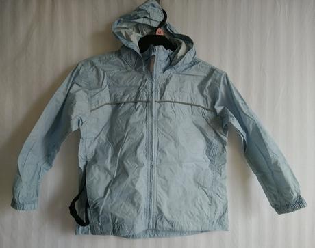Svetlo modrá nepremokavá prechodná bunda decathlon, decathlon,116