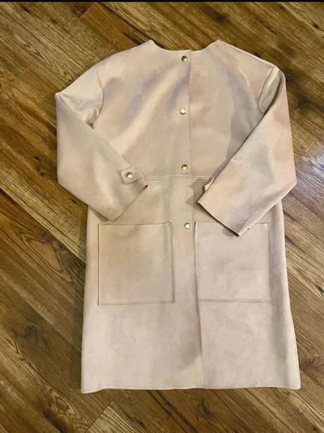 Kabátik jemnej ružovkastej farby, zara,s