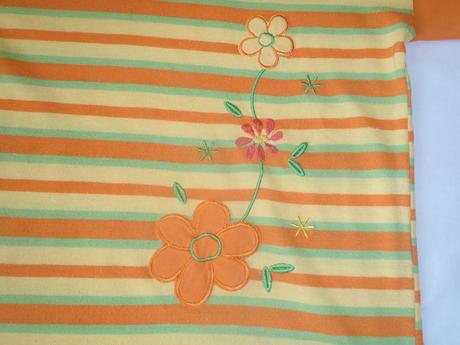 Prúžkované tričko  s kvetinkou, 116