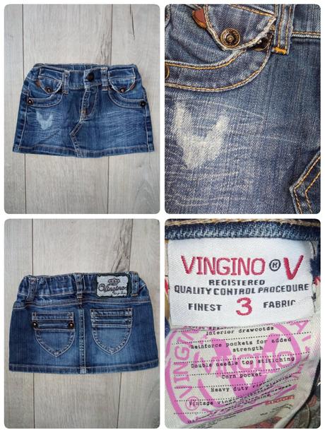 Dievčenská rifľová sukňa vyšúchaná vingino (3r.), vingino,92