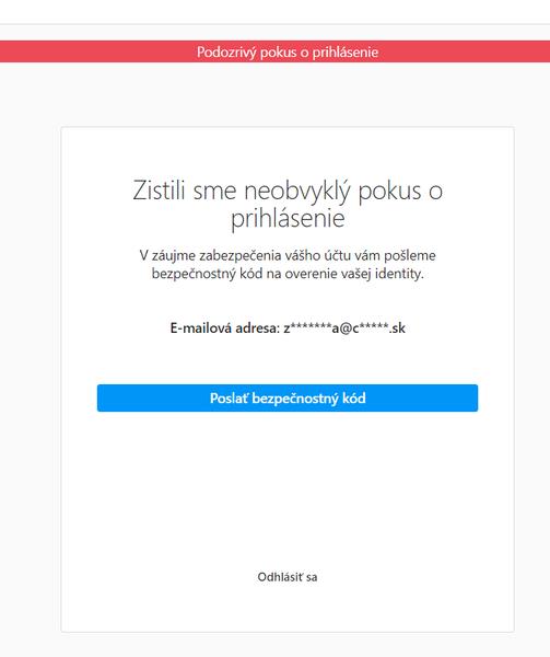Problém s prihlásením na Instagram