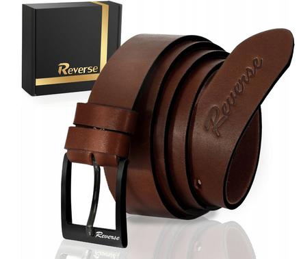 Pánsky kožený opasok reverse hnedý, 