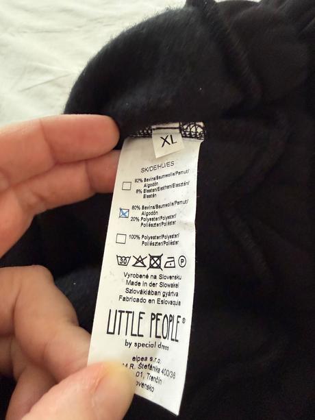 Cierne baggy teplaky od little people, little people,xl