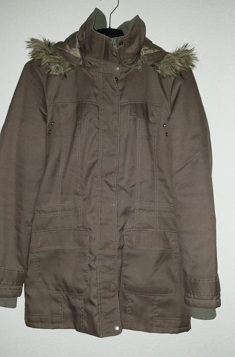 Hnedá dámska/dievčenská bunda - párka s kapucňou, 38