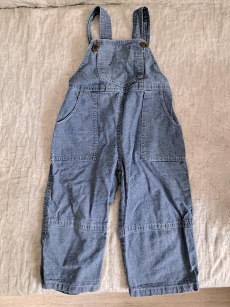 Tenké modré nohavice na traky, 86