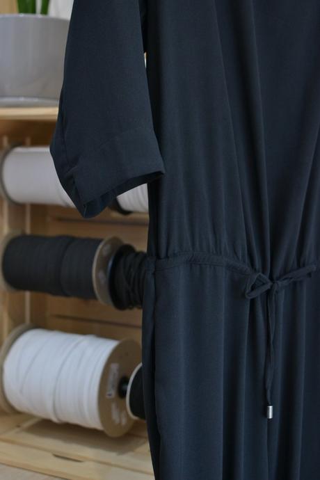 Dlhý čierny šifónový overal 36/38, 36