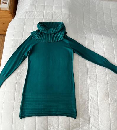 Smaragdovo-zelené šaty s rolákom, camaieu,l