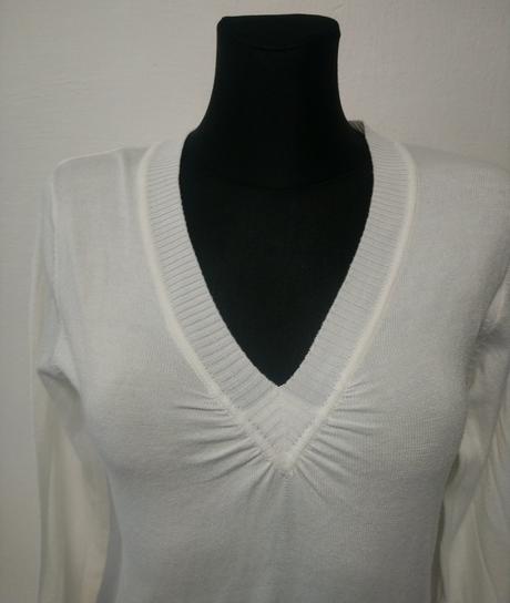 Dámsky tenký biely pulóvrik, one love, s