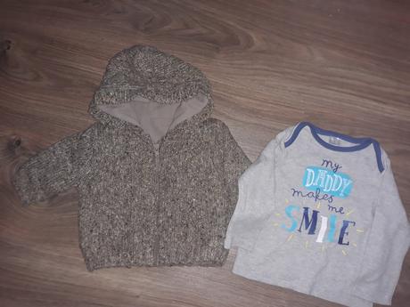 Zateplený svetri + tričko, 62