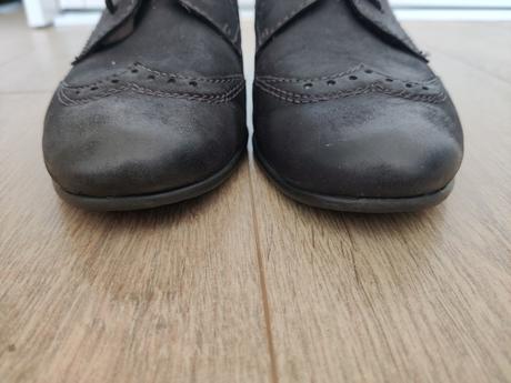 Čierne kožené oxfordky tamaris, tamaris,38