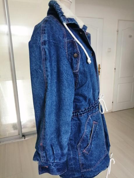 Bundička damska riflova zimna vel. xl-xxl, xl