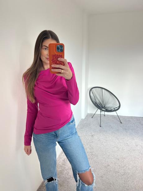 Ružový top, zara,m