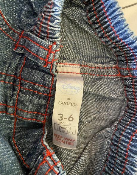 Bavlnené rifle disney by george v. 62/68 na 3-6 m., disney,68