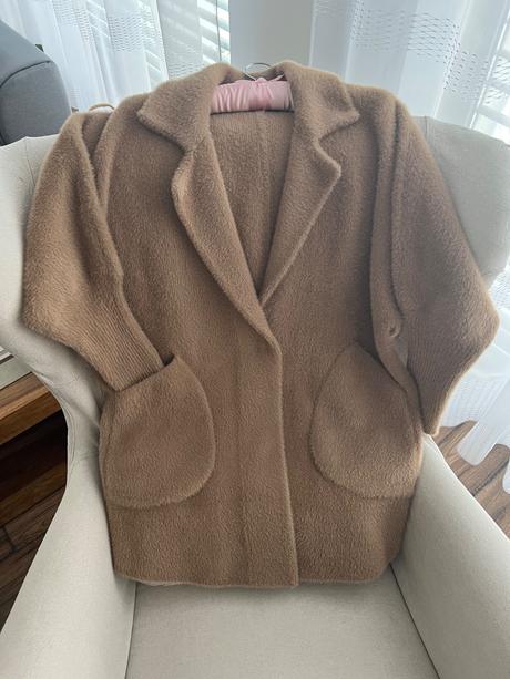 Hnedý alpaka kabát, 