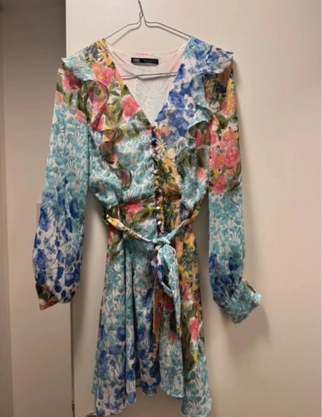 Zara farebné šaty, zara,xs