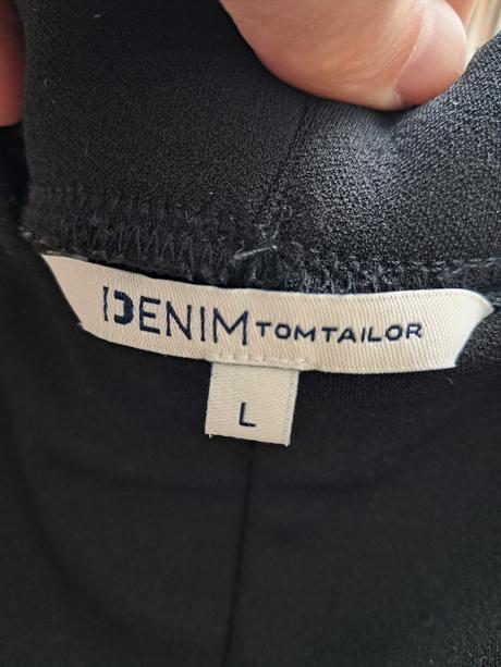 Široké 7/8 nohavice tom tailor čierne, tom tailor,l