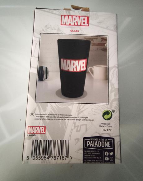 Marvel logo sklenený pohár paladone 400 ml,