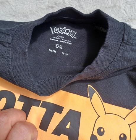 2x tričko pikachu c&a veľ.134, c&a,134