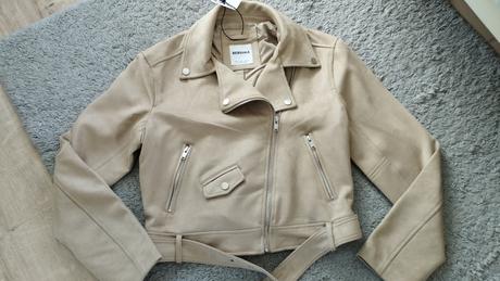 Semišová bunda, bershka,l