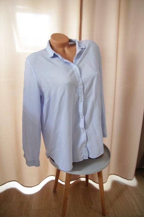 Bielo modrá košeľa h&m, l, h&m,l