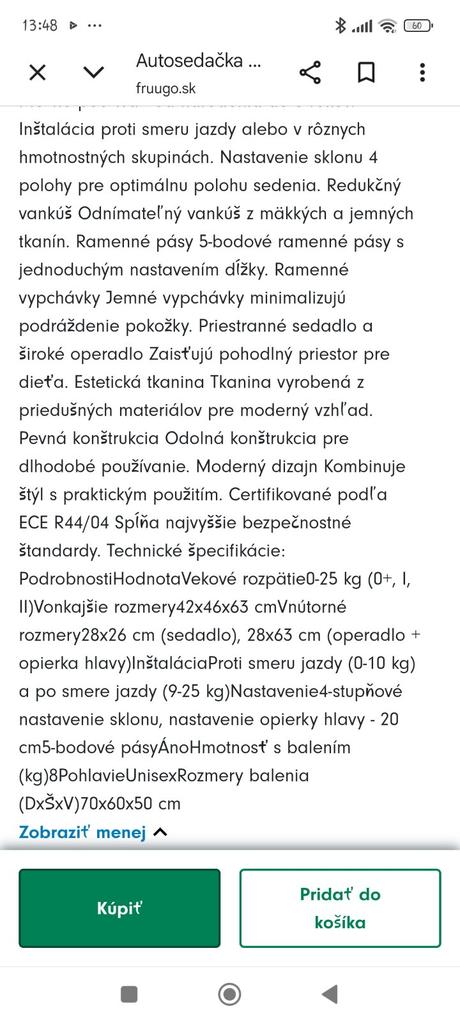 Autosedačka 0-25 kg, caretero