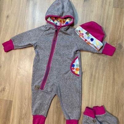 Moyo flísový overal 80/86 a doplnky, 86