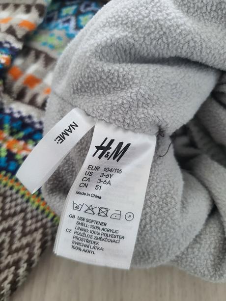 Čapice a šál 3-6 rokov tt1, h&m,128