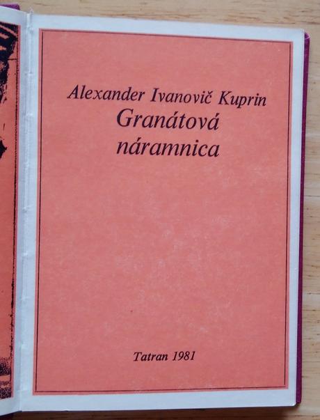 Granátová náramnica, alexander ivanovič kuprin,
