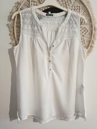 Biela blúzka bez rukávov, street one,l